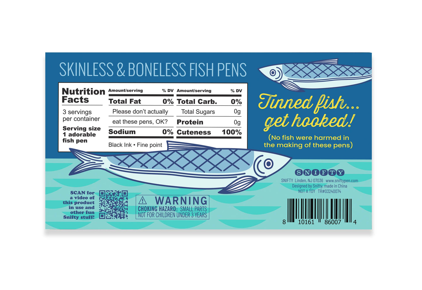 Sardines Tinned Fish Pens (Set of 3)